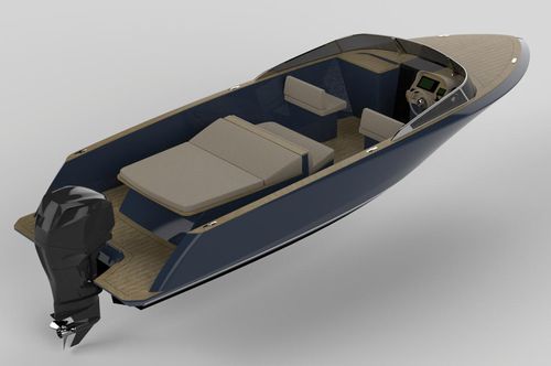 Небольшой катер c подвесным мотором - ECLA 24 - CLYD Yacht Design - с двойной консолью / открытый / традиционный