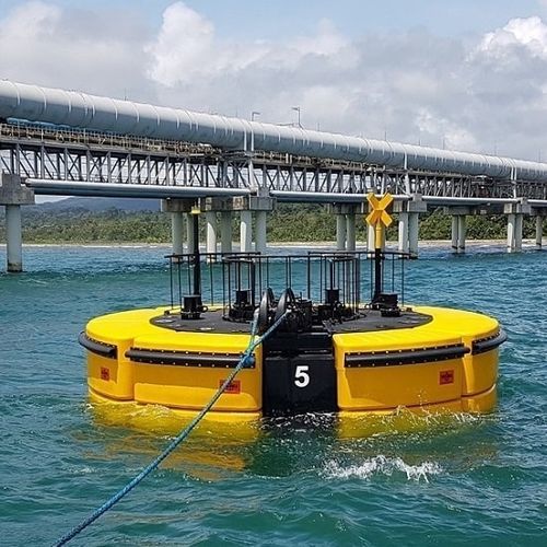 Буй для обозначения отмелей - Catamaran  - Resinex Trading s.r.l. - открытое море / цилиндрический / желтый