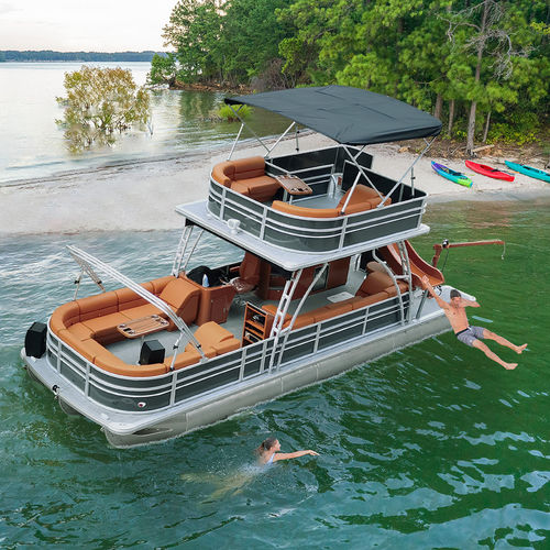 Понтоновый катер c подвесным мотором - series-30f - Kinocean® Boat - двухмоторный / трехтрубный / двойной мост терраса