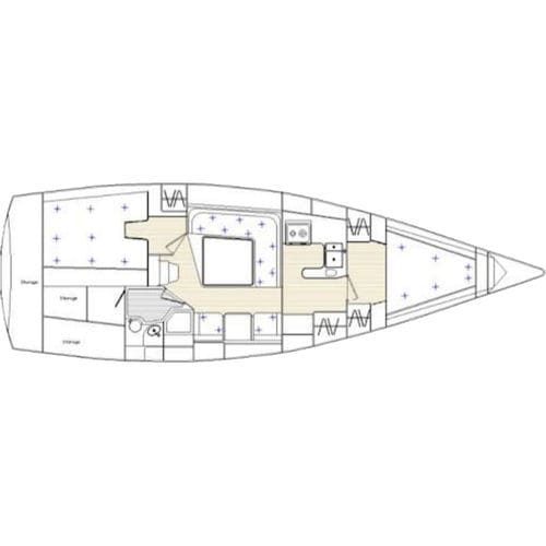 Круизный парусник - 36 DS - Nautisch Centrum Delfzijl - 1 каюта