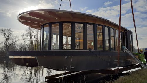 Барка катамаран - HOUSE - BARKMET BOATS - c подвесным мотором / электрическая / дизельная