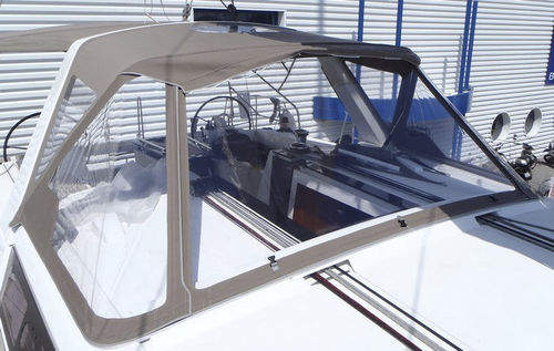 Крыша рубки для парусника - Oceanis 48 - KAPELL ANNAT - для кокпита / конструкция из нержавеющей стали / коричневая