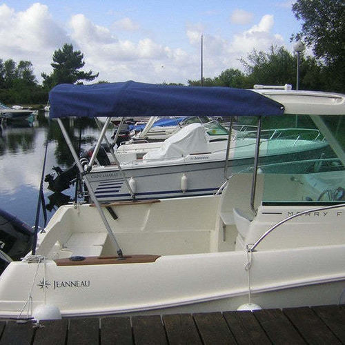 Тент от солнца для катера - Merry Fisher 585 Marlin - KAPELL ANNAT - для кокпита / конструкция из нержавеющей стали / синий