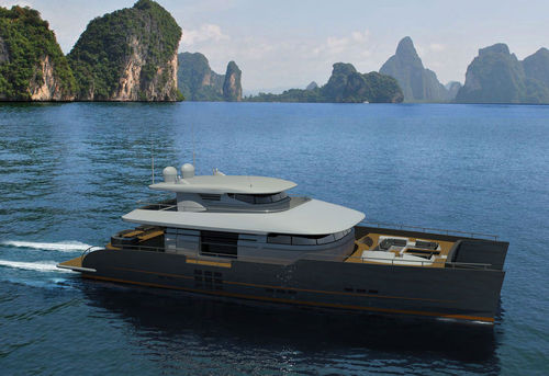 Моторная яхта катамаран - BLUE COAST 100’ POWER - Catamaris - крупная круизная / раздвижная / с флайбриджем