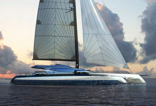 Элитная парусная супер-яхта тримаран - BLUE COAST 160 - Catamaris - круизная скоростная / крупная круизная / круизно-гоночная