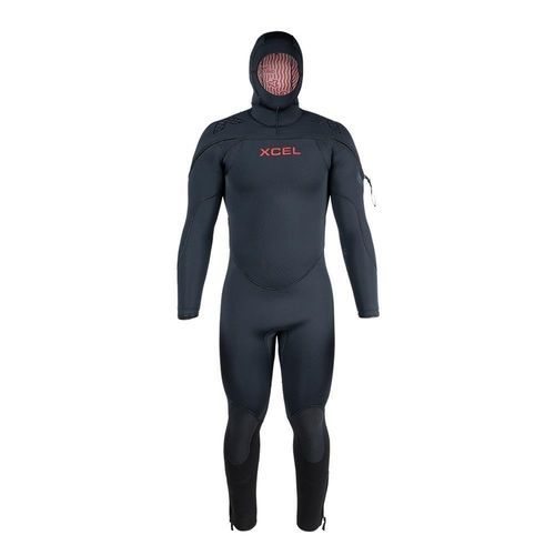 Гидрокостюм из неопрена для профессионального дайвинга - MR976RH3-BLK - Xcel Wetsuits - интегральный / с капюшоном / 7 mm