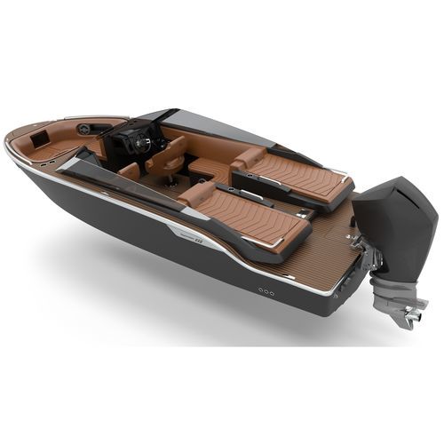 Небольшой катер c подвесным мотором - F23 - Fletcher Boats - с внутренним мотором / с двойной консолью / боурайдер