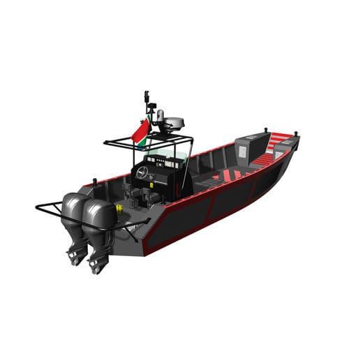 Профессиональный катер рабочее судно - Blackout 1100 - KND Naval Design - c подвесным мотором / из HDPE / жесткий корпус