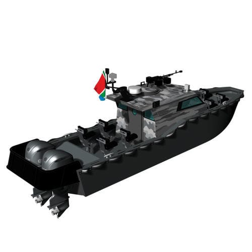Профессиональный катер катер береговой охраны - Blackout 9500 - KND Naval Design - c подвесным мотором / из HDPE / жесткий корпус