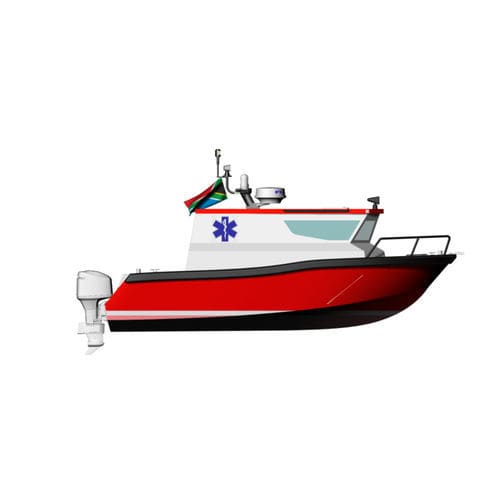 Профессиональный катер катер скорой помощи - Seasaver 7.5 - KND Naval Design - c подвесным мотором / из алюминия / жесткий корпус