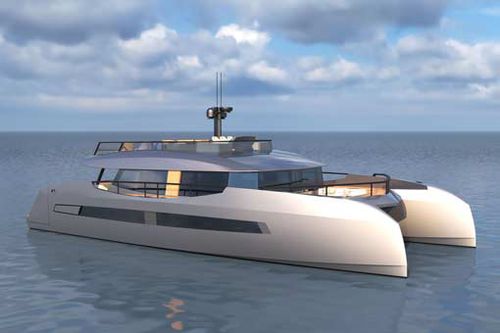 Моторная яхта катамаран - M66P - Mylius Yachts - круизная / с флайбриджем / POD IPS