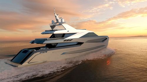 Спортивная супер-яхта - 42m - Brythonic Yachts - корпус глиссирующего типа / из алюминия / с бассейном