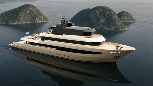 Круизная мега-яхта - 49m - Brythonic Yachts - траулер / с приподнятой рулевой рубкой / 4 каюты