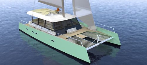 Катамаран - NAVIS DAY CHARTER 60 - NAVIS LR - с флайбриджем / из стекловолокна / полузаказный