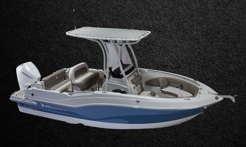 Открытый катер c подвесным мотором - 210 CC - Crownline - с центральной консолью / для спортивной рыбалки / солнечная ванна