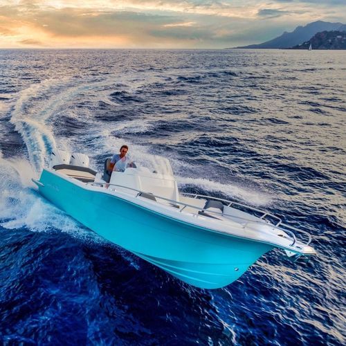 Открытый катер c подвесным мотором - 280 CC Evo - White-shark - двухмоторный / с центральной консолью / солнечная ванна