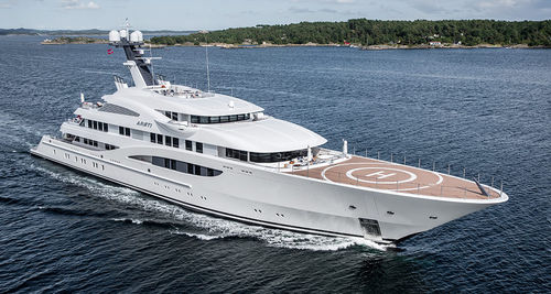 Круизная мега-яхта - AMATASIA - Lurssen Yachts - традиционная / с приподнятой рулевой рубкой / с вертодромом