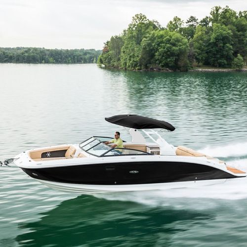 Палубная лодка с внутренним мотором - SDX 290 - Sea Ray - с двойной консолью / открытая / боурайдер