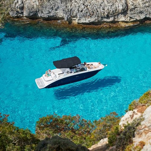 Палубная лодка с внутренним мотором - SDX 270 - Sea Ray - с двойной консолью / открытая / боурайдер