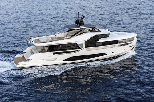 Круизная моторная яхта - Infynito 80 - Ferretti Yachts - традиционная / с флайбриджем / V-образный привод