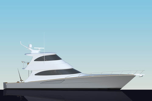 Моторная яхта для спортивной рыбалки - 64 EB - Viking Yachts - раздвижная / с закрытым флайбриджем / с внутренним мотором