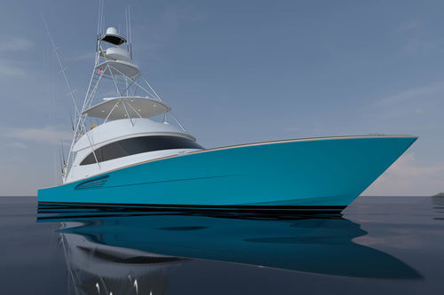 Моторная яхта для спортивной рыбалки - 70 C - Viking Yachts - крупная круизная / раздвижная / с флайбриджем