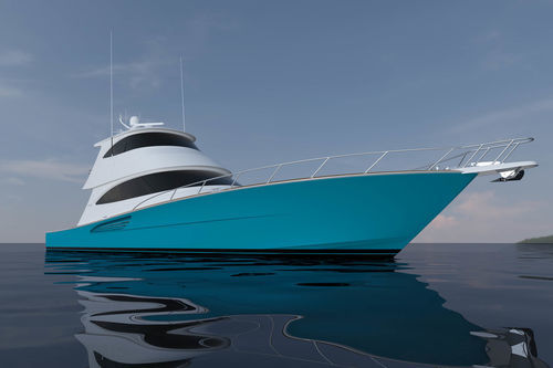 Моторная яхта для спортивной рыбалки - 70 EB - Viking Yachts - современная / с закрытым флайбриджем / пассажирская палуба