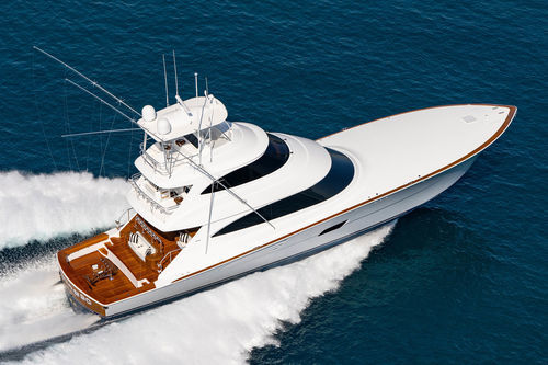 Моторная яхта для спортивной рыбалки - 90 SB - Viking Yachts - раздвижная / с закрытым флайбриджем / с центральной консолью