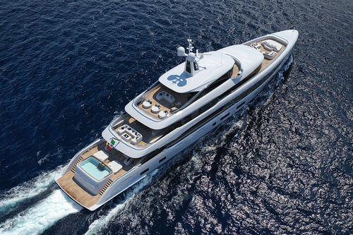 Круизная мега-яхта - B.NOW 60M - Benetti - с приподнятой рулевой рубкой / с вертикальным форштевнем / с бассейном