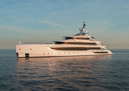 Круизная мега-яхта - B.CENTURY 68M - Benetti - с приподнятой рулевой рубкой / 7 кают / с вертикальным форштевнем