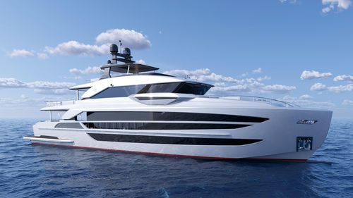 Круизная супер-яхта - FD130 - Horizon - с закрытым флайбриджем / с приподнятой рулевой рубкой / 9 кают