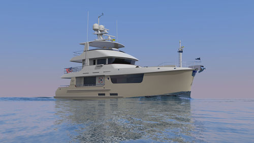 Круизная моторная яхта - N71 - Nordhavn - с флайбриджем