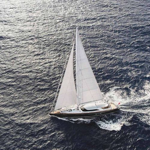 Круизная элитная парусная супер-яхта - STATE OF GRACE - Perini Navi - традиционная / 4 каюты / пассажирская палуба