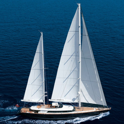 Круизная элитная парусная супер-яхта - ENTERPRISE - Perini Navi - 5 кают / с рулевой рубкой / из алюминия