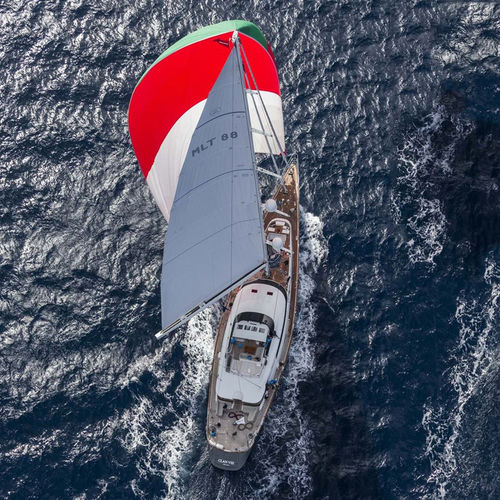 Круизная элитная парусная супер-яхта - SERENDIPITI I - Perini Navi - гоночная / с рулевой рубкой / из алюминия
