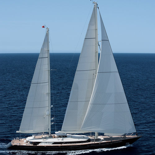 Круизная элитная парусная супер-яхта - ASAHI  - Perini Navi - 5 кают / пассажирская палуба / из алюминия