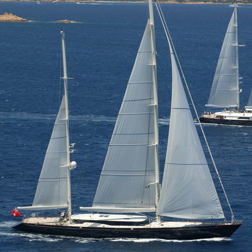 Круизная элитная парусная супер-яхта - BURRASCA - Perini Navi - с флайбриджем / из алюминия / кеч