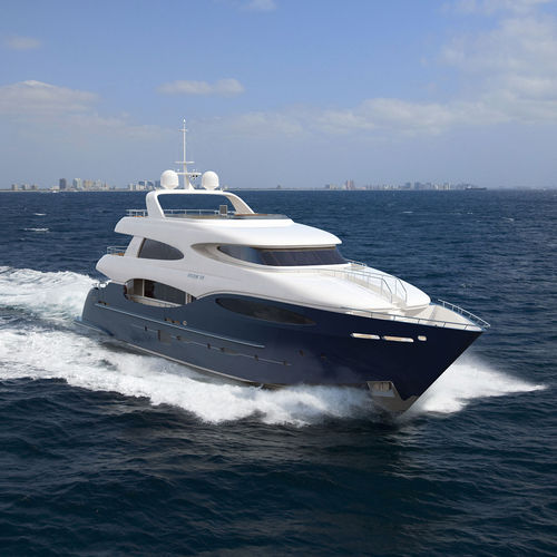 Круизная супер-яхта - 35 M - Vicem Yachts - с приподнятой рулевой рубкой / 7 кают / корпус глиссирующего типа