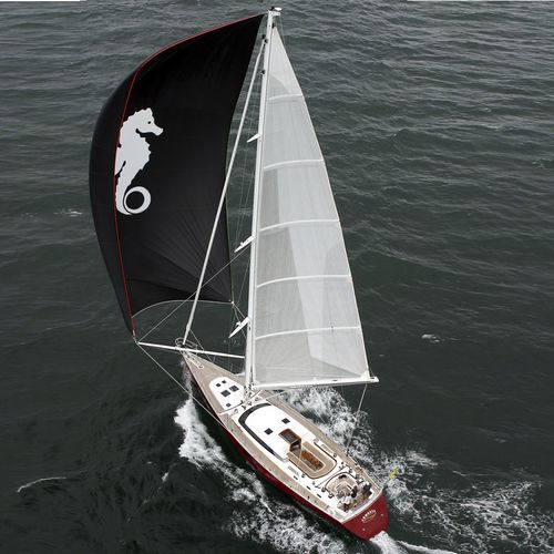 Круизная парусная яхта - ARMONIA - Warwick Yacht Design - пассажирская палуба / бушприт / двойной штурвал