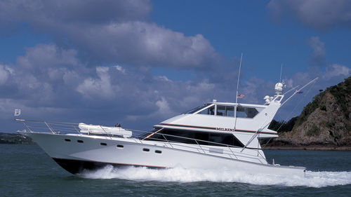 Моторная яхта для спортивной рыбалки - MELRINI - Warwick Yacht Design - с закрытым флайбриджем / корпус глиссирующего типа