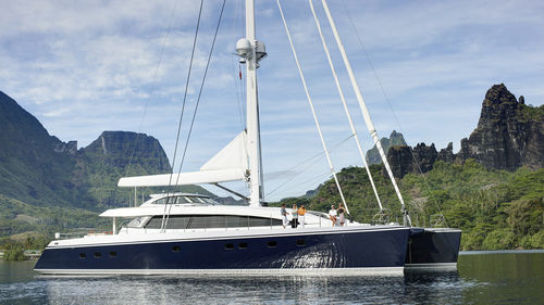 Элитная парусная супер-яхта катамаран - QUINTESSENTIAL - Warwick Yacht Design - круизная / 4 каюты / с флайбриджем