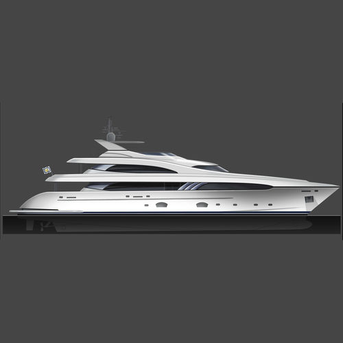 Круизная мега-яхта - W 48M - Warwick Yacht Design - с приподнятой рулевой рубкой / 5 кают