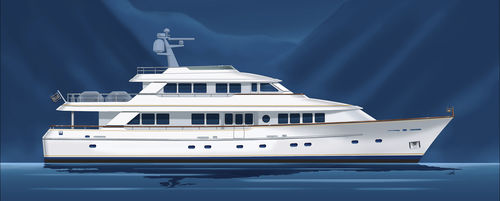 Круизная супер-яхта - W 105 - Warwick Yacht Design - традиционная / с приподнятой рулевой рубкой / 6 кают