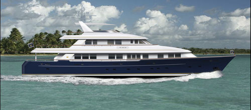 Круизная супер-яхта - W 140 - Warwick Yacht Design - с приподнятой рулевой рубкой / 4 каюты / корпус водоизмещающего типа