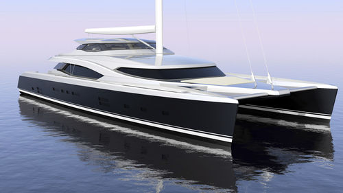 Элитная парусная супер-яхта катамаран - W 120 - Warwick Yacht Design - круизная / 5 кают / с флайбриджем