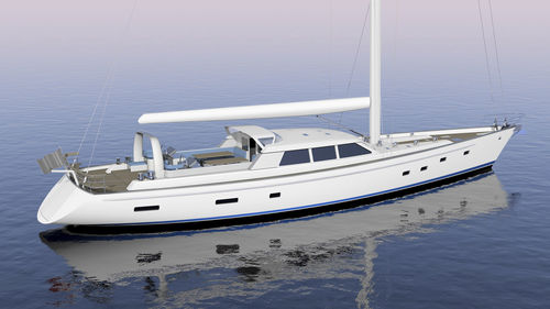 Круизная элитная парусная супер-яхта - W 100 - Warwick Yacht Design - 3 каюты / пассажирская палуба / с подъемным килем