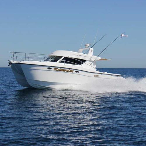 Быстроходный катер катамаран - 350 Sports Express - LeisureCat - c подвесным мотором / дизельный / двухмоторный