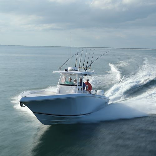 Открытый катер c подвесным мотором - 38CC / 38CC LS - Fountain Powerboats - трехмоторный / с центральной консолью / для дайвинга