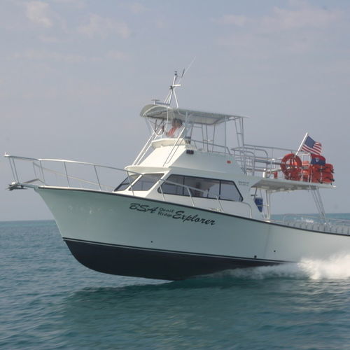 Быстроходный катер с внутренним мотором - 46'  - Newton Boats - двухмоторный / с закрытым флайбриджем / чартер