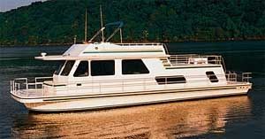 Барка с внутренним мотором - 50' Cabin Yacht A - Gibson Boats - речная